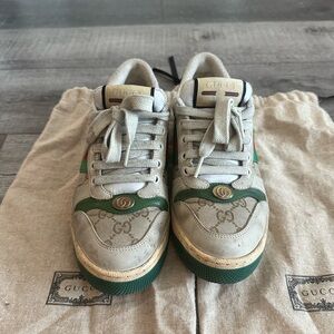 Gucci Green and Beige Sneakers
